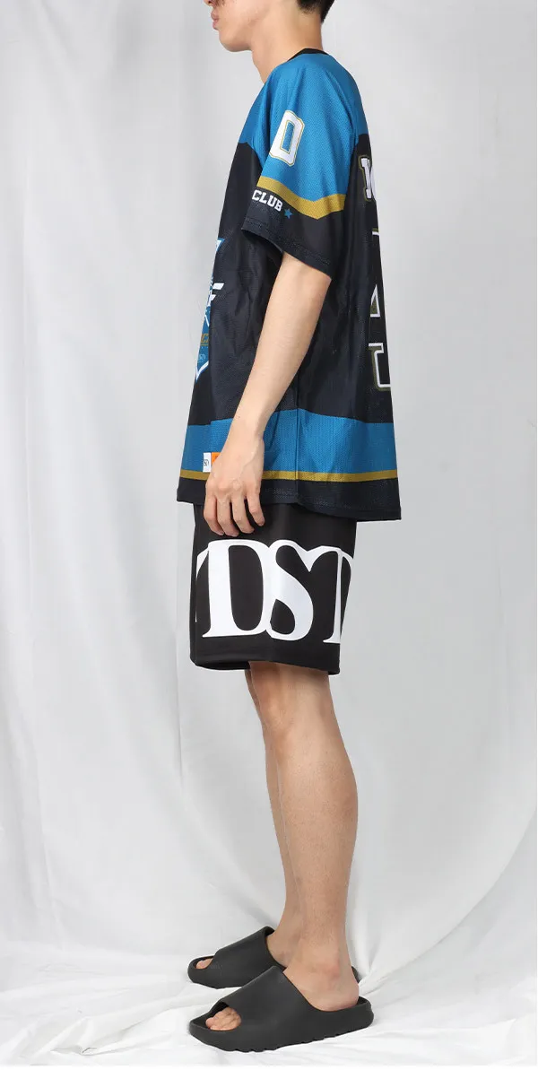 DUCKDIVE  |【 DUCKDIVE 】ICE HOCKEY TEAM MESH SHORT SLEEVE DARK BLUE