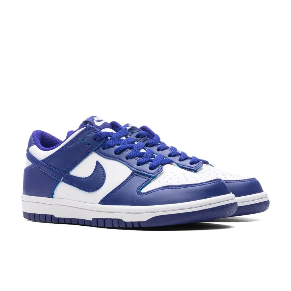 Dunk Low (GS) - White/Concord/University Red