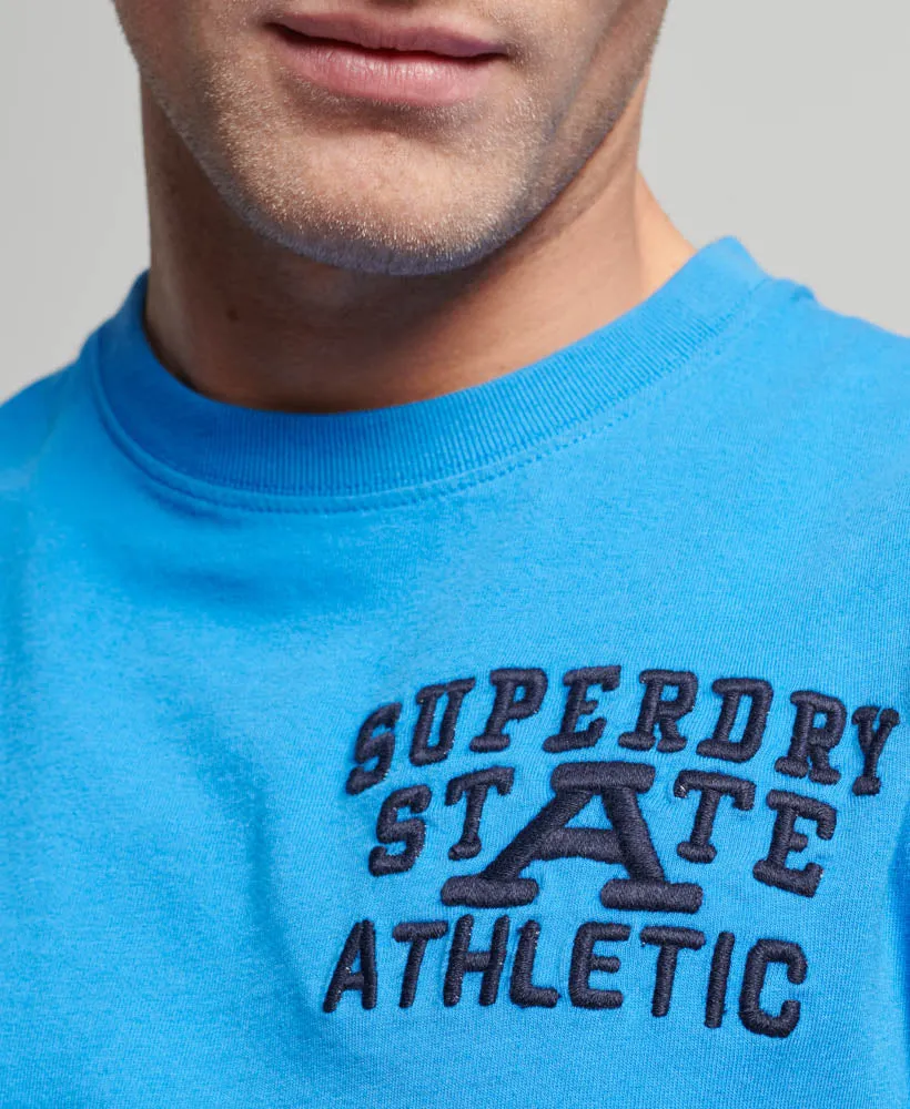 Embroidered Superstate Athletic Logo T-Shirt | Neptune Blue