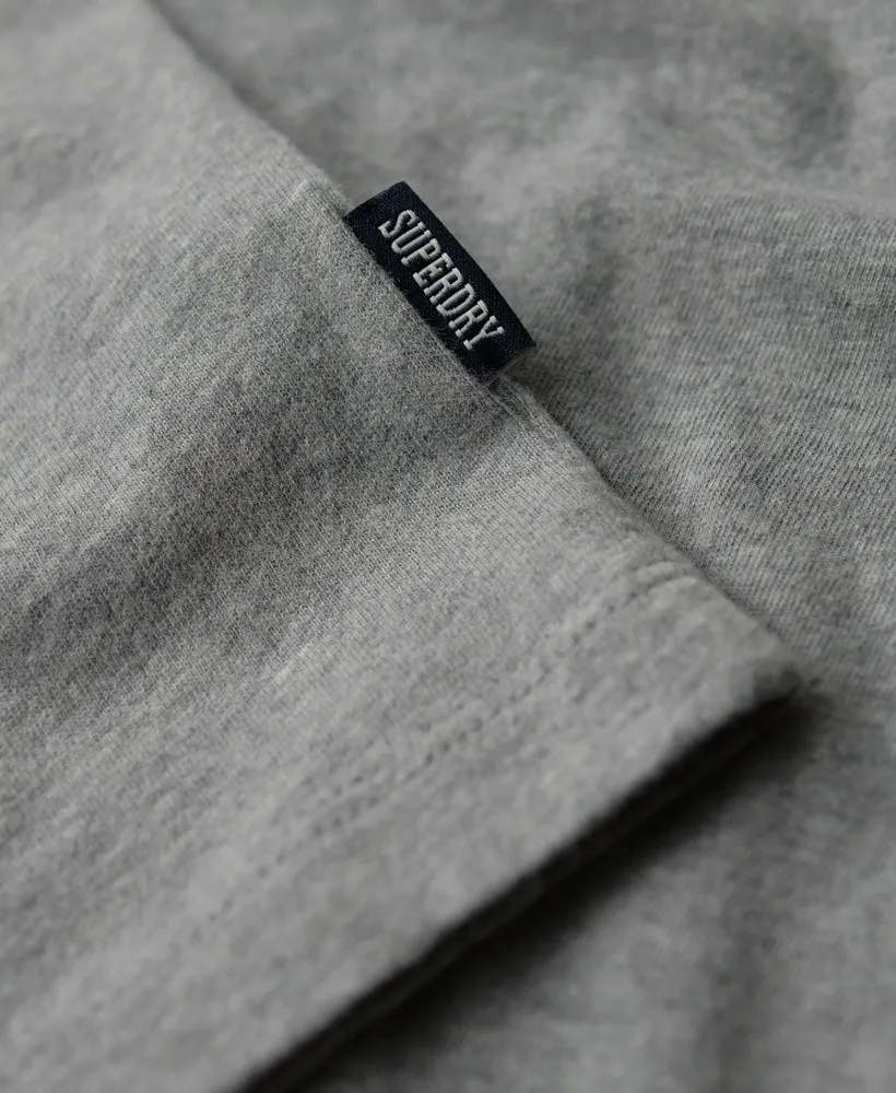 Essential Baseball Long Sleeve Top | Grey Marl/Rich Navy