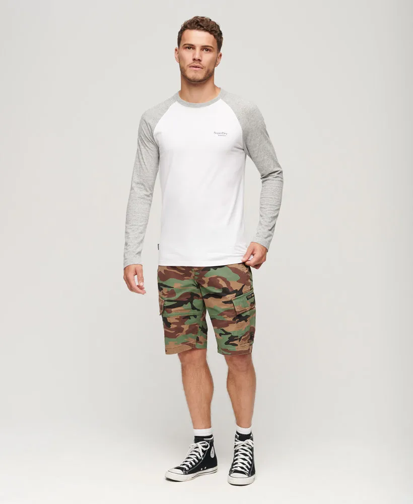 Essential Baseball Long Sleeve Top | Optic/Athletic Grey Marle