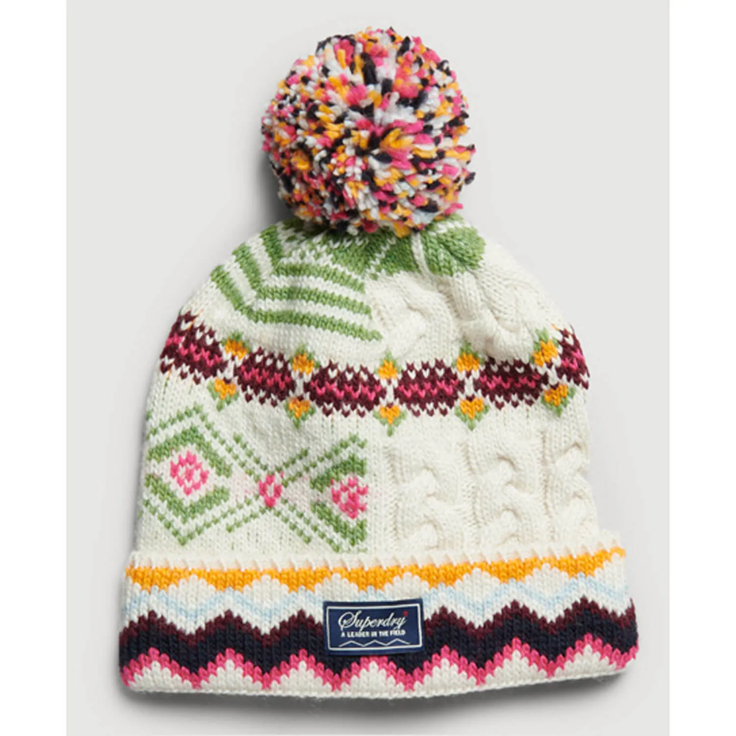 Folk Fairisle Beanie - Contrast