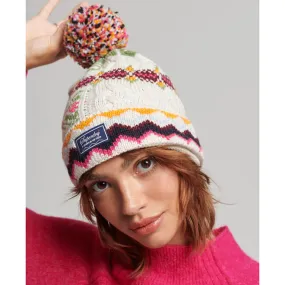 Folk Fairisle Beanie - Contrast