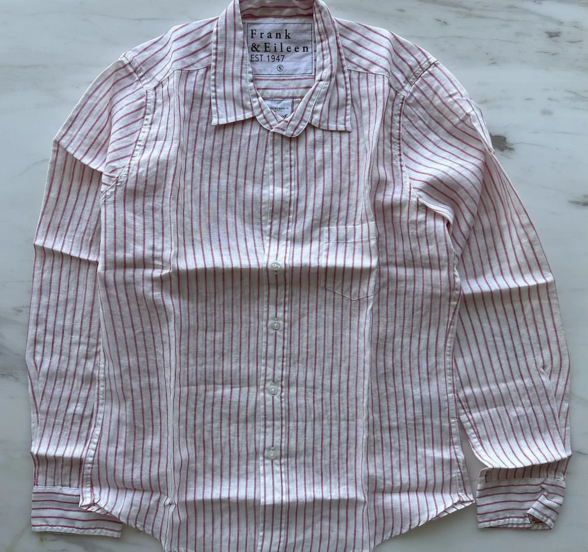 Frank&Eileen  |Stripes Linen Long Sleeves Shirts & Blouses