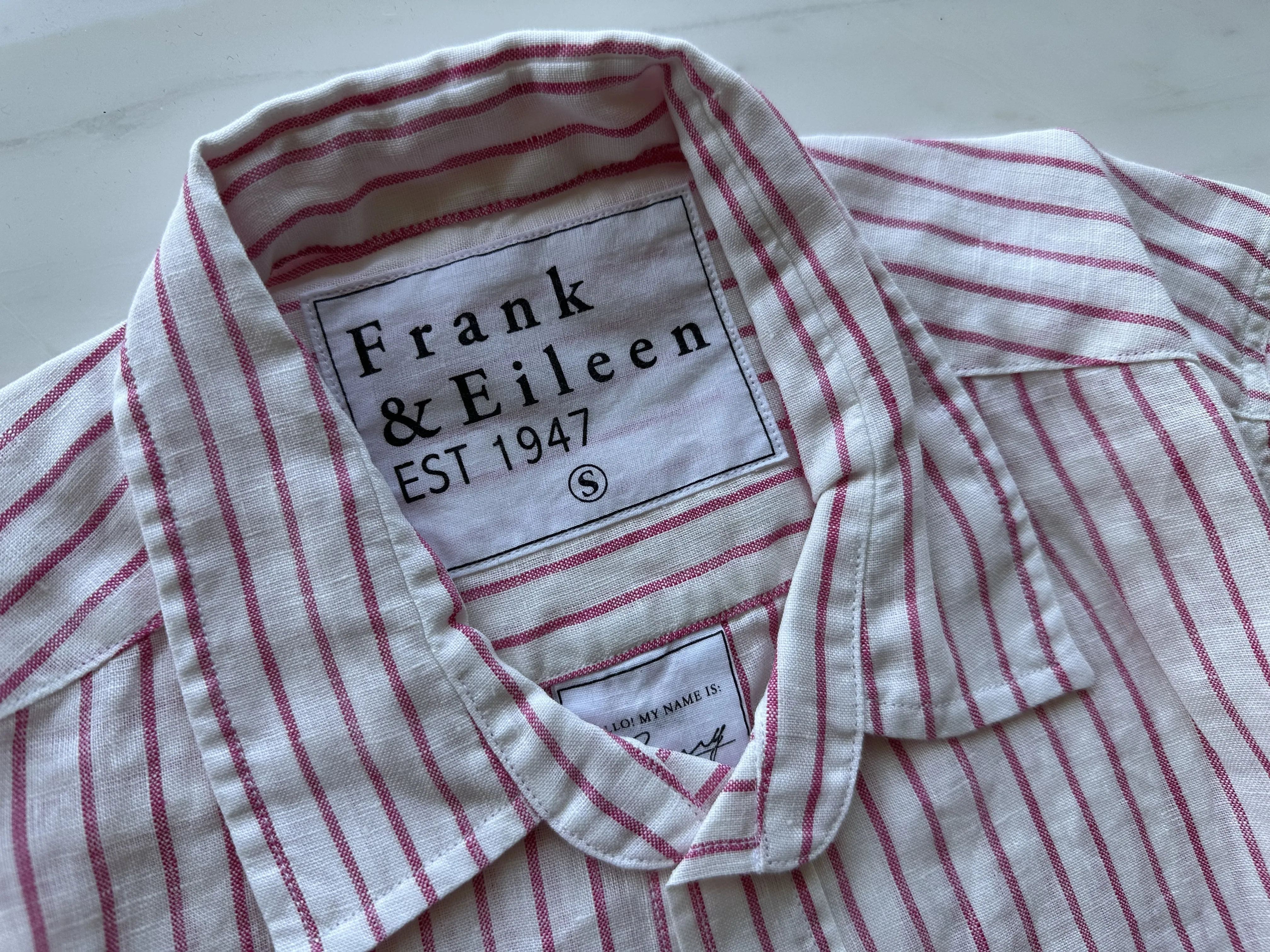 Frank&Eileen  |Stripes Linen Long Sleeves Shirts & Blouses