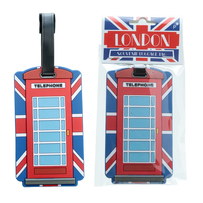 Fun Novelty Union Jack Telephone Box Luggage Tag LUT04