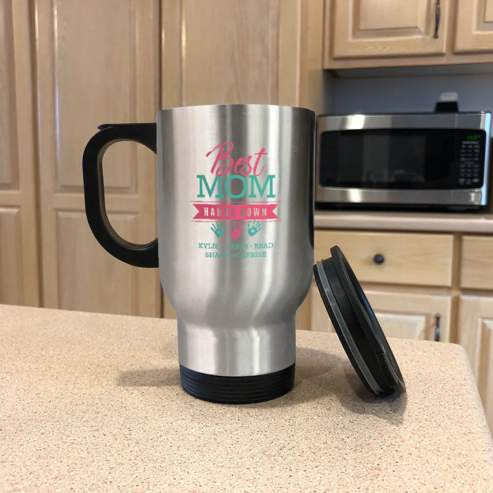 Hands Down Personalized Metal Coffee and Tea Travel Mug