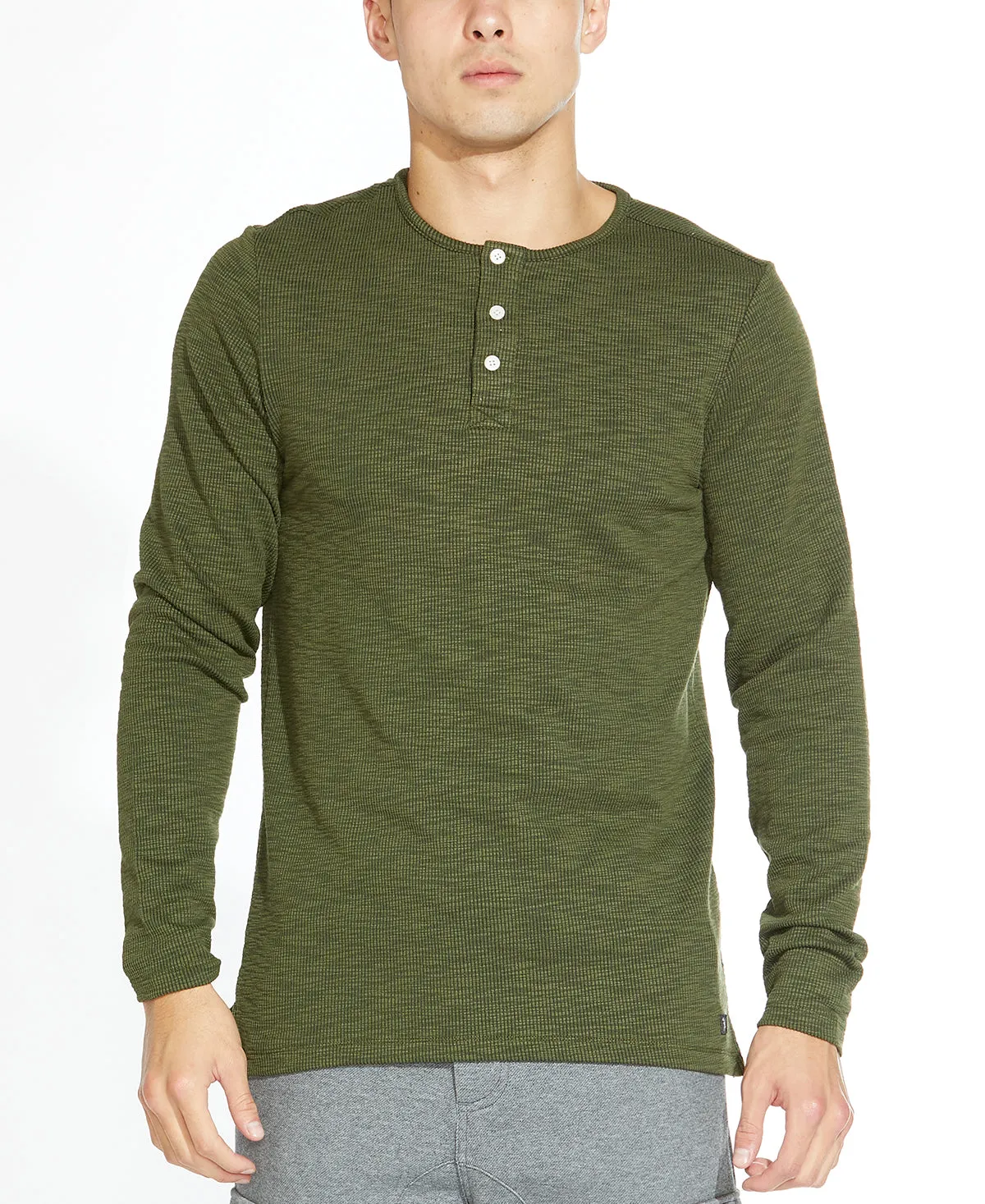 Hogan Ribbed Henley (Olive)