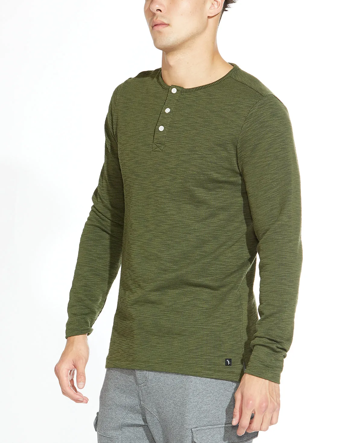 Hogan Ribbed Henley (Olive)