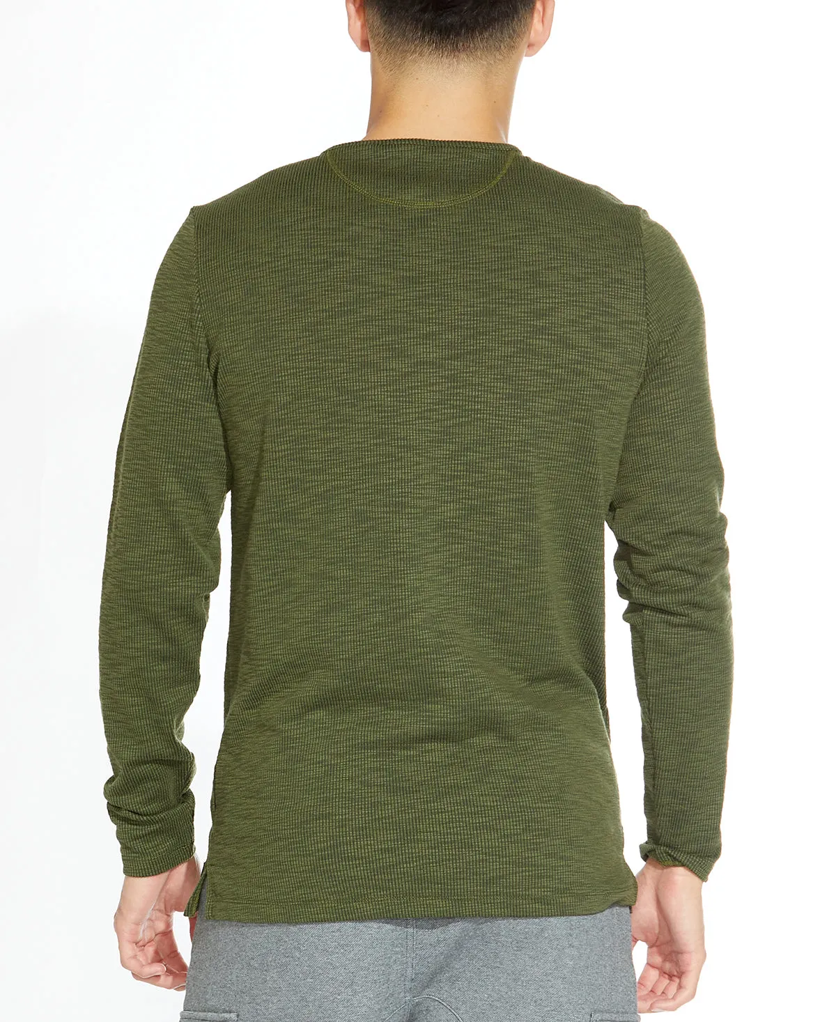 Hogan Ribbed Henley (Olive)