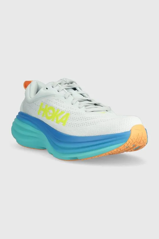 Hoka running shoes Bondi 8 blue color