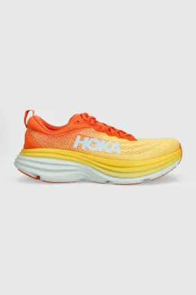 Hoka running shoes Bondi 8 orange color