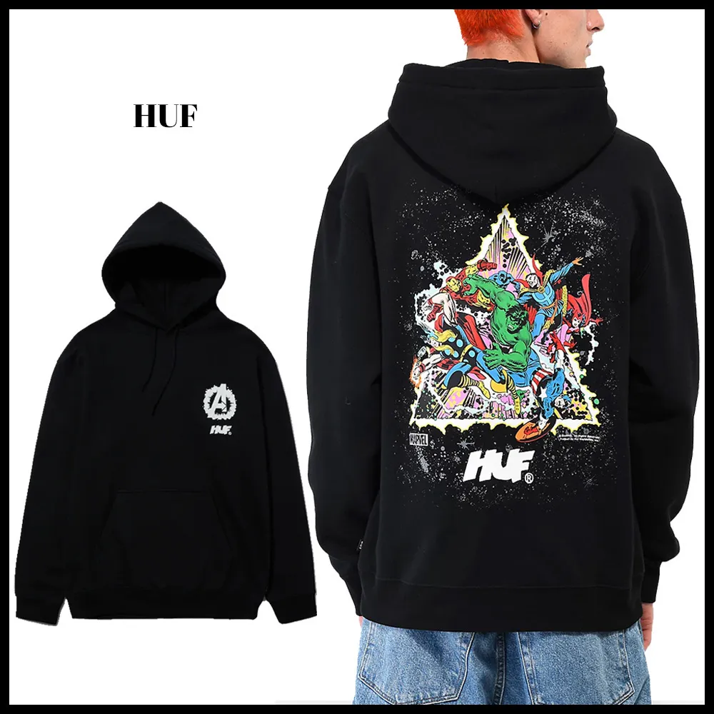 HUF  |Pullovers Unisex Street Style Long Sleeves Plain Logo