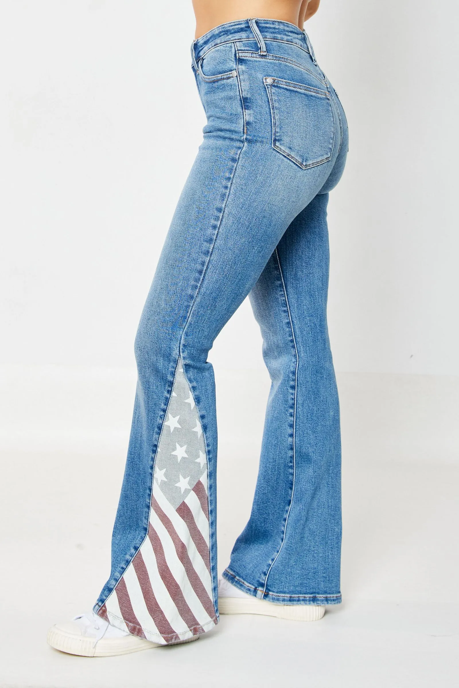 HW Americana Flag Print Flare