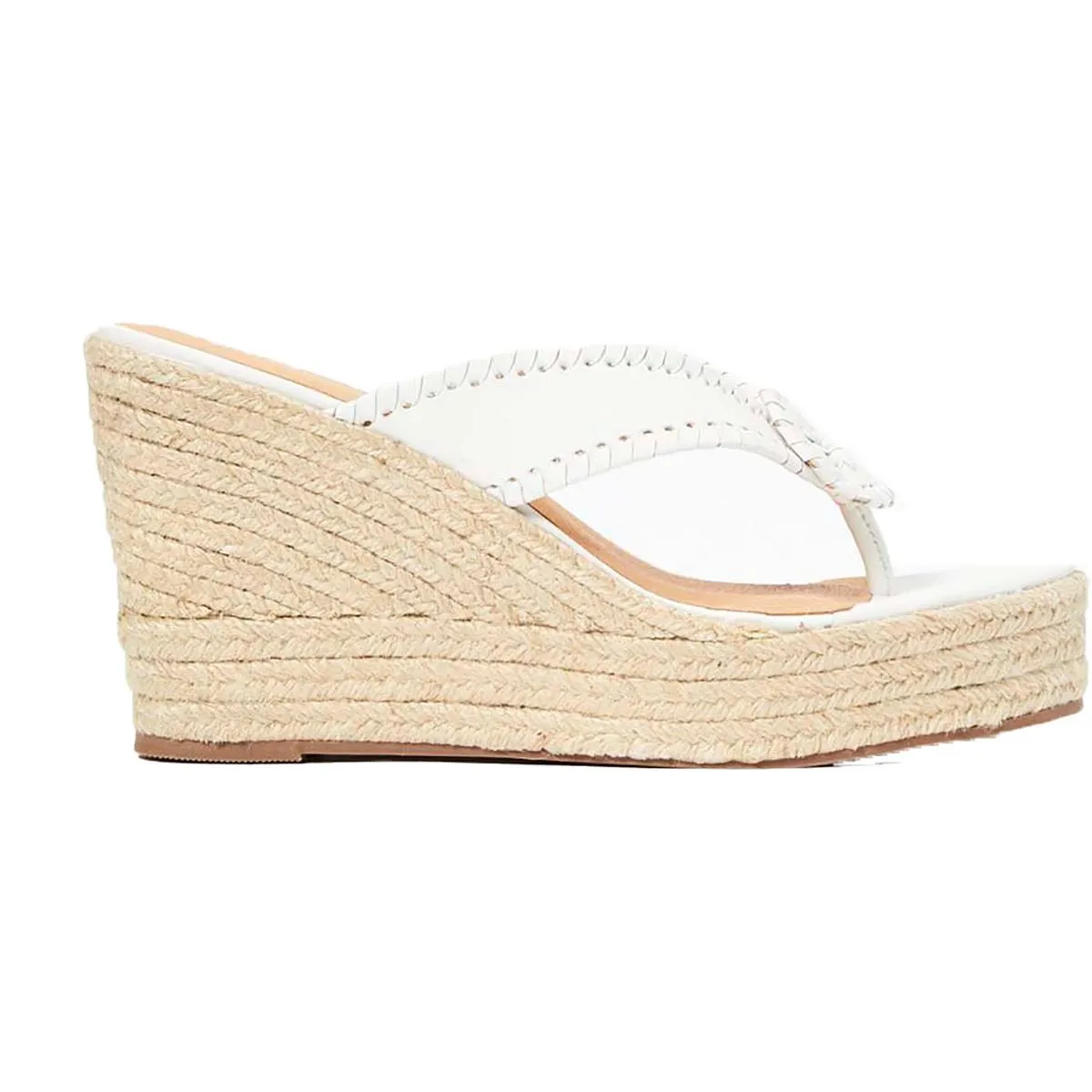 Jack Rogers Womens Rowan Leather Wedge Espadrilles