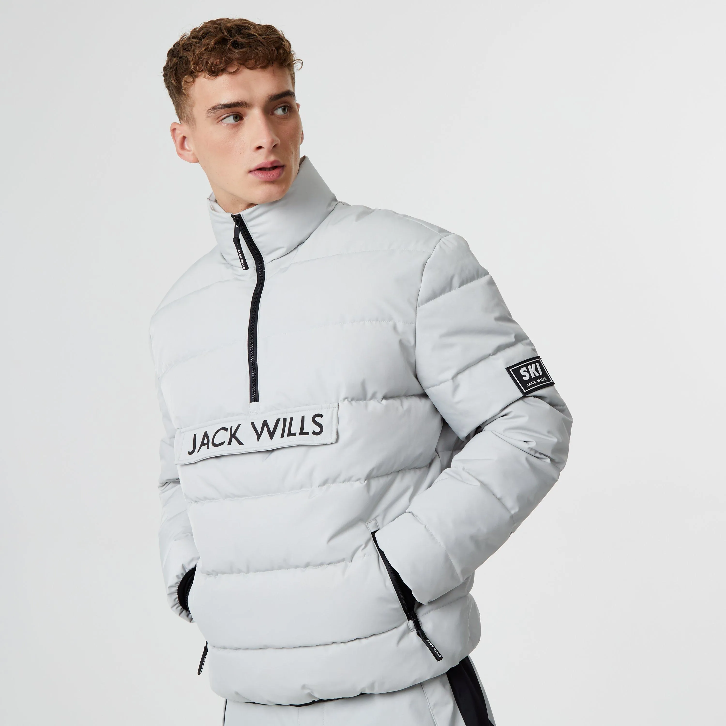 Jack Wills Half Zip Puffer Jacket