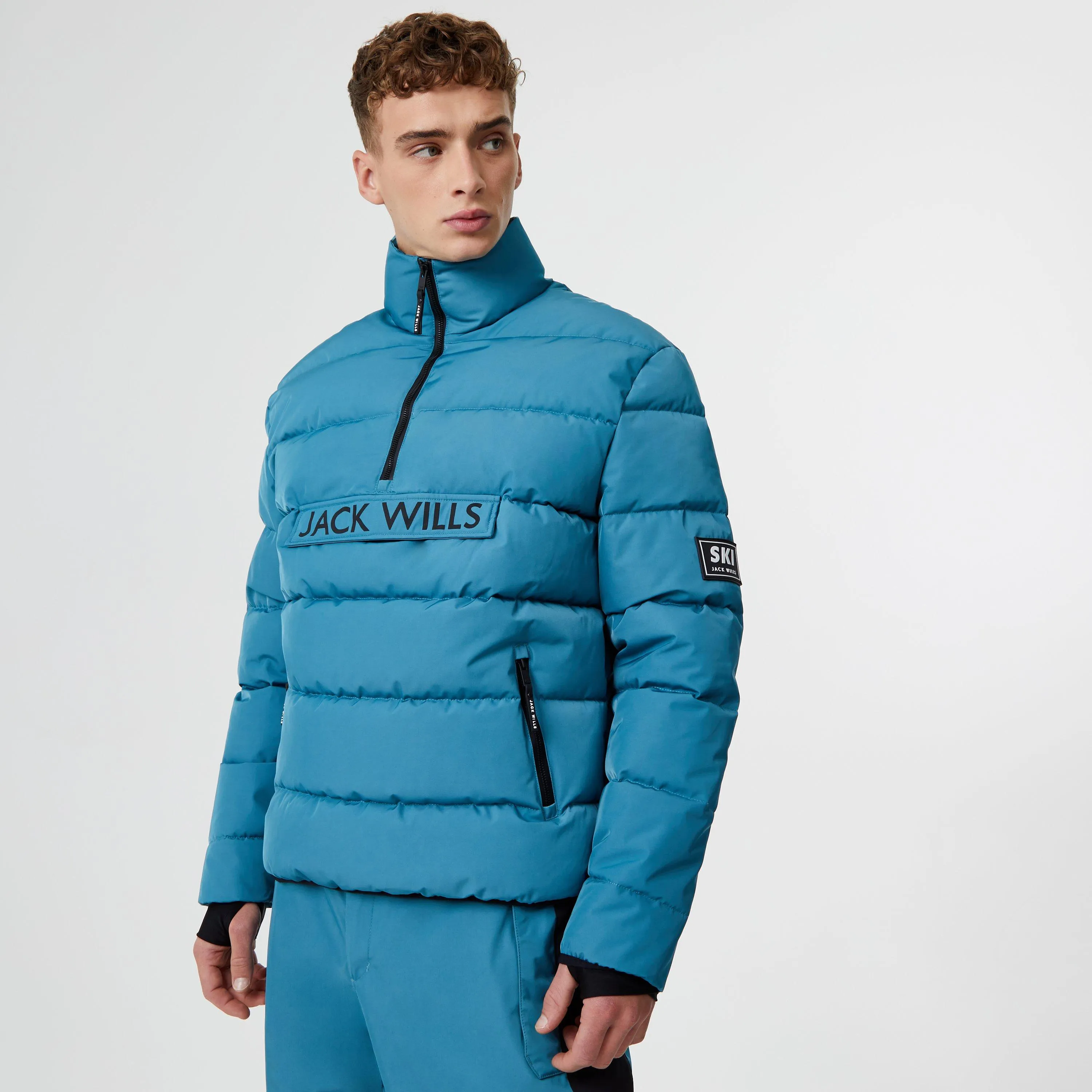 Jack Wills Half Zip Puffer Jacket