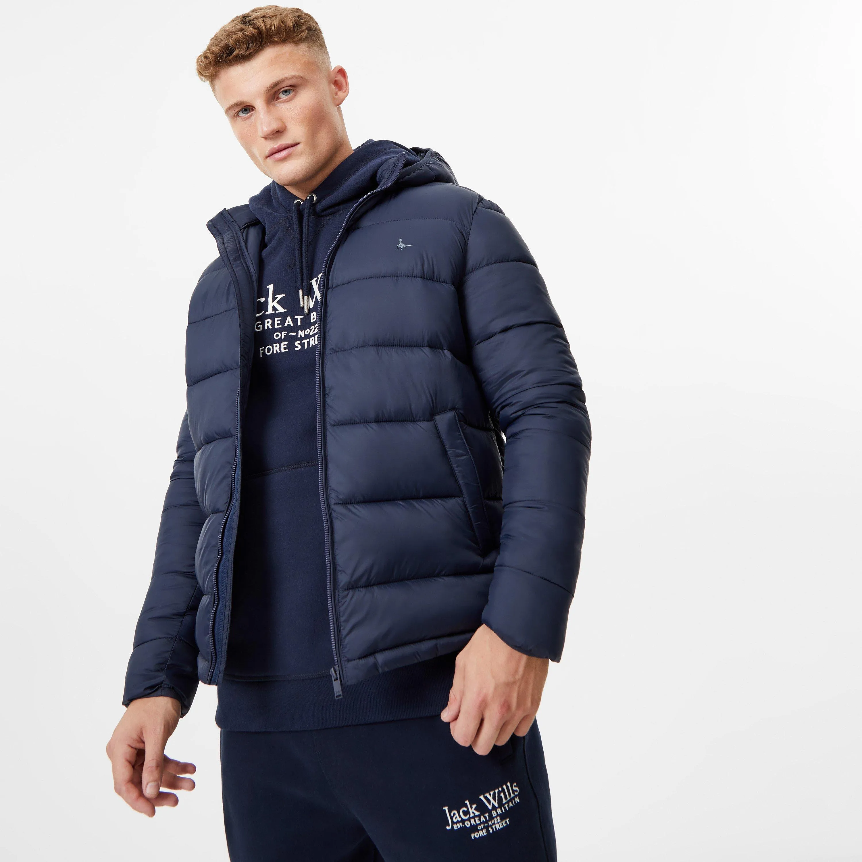 Jack Wills JW Kershaw Hooded Puffer Jacket