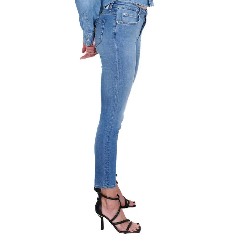 JEANS SKINNY IN TELA DENIM, AZZURRO