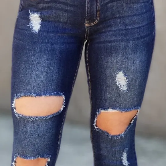 JESSICA Frayed Hem Jeans