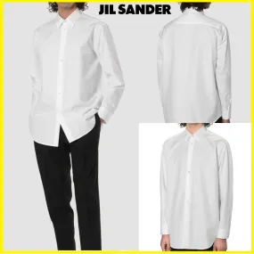 Jil Sander  |Long Sleeves Plain Cotton Designers Shirts