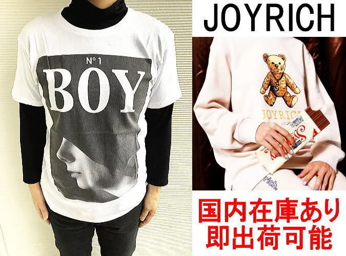 JOYRICH  |Crew Neck Union Jack mark Leopard Patterns Unisex