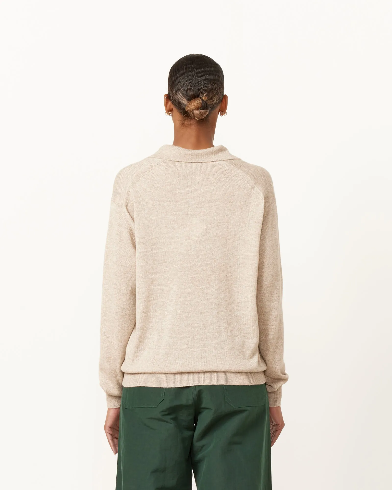 Knit Skipper in Polo Top Beige