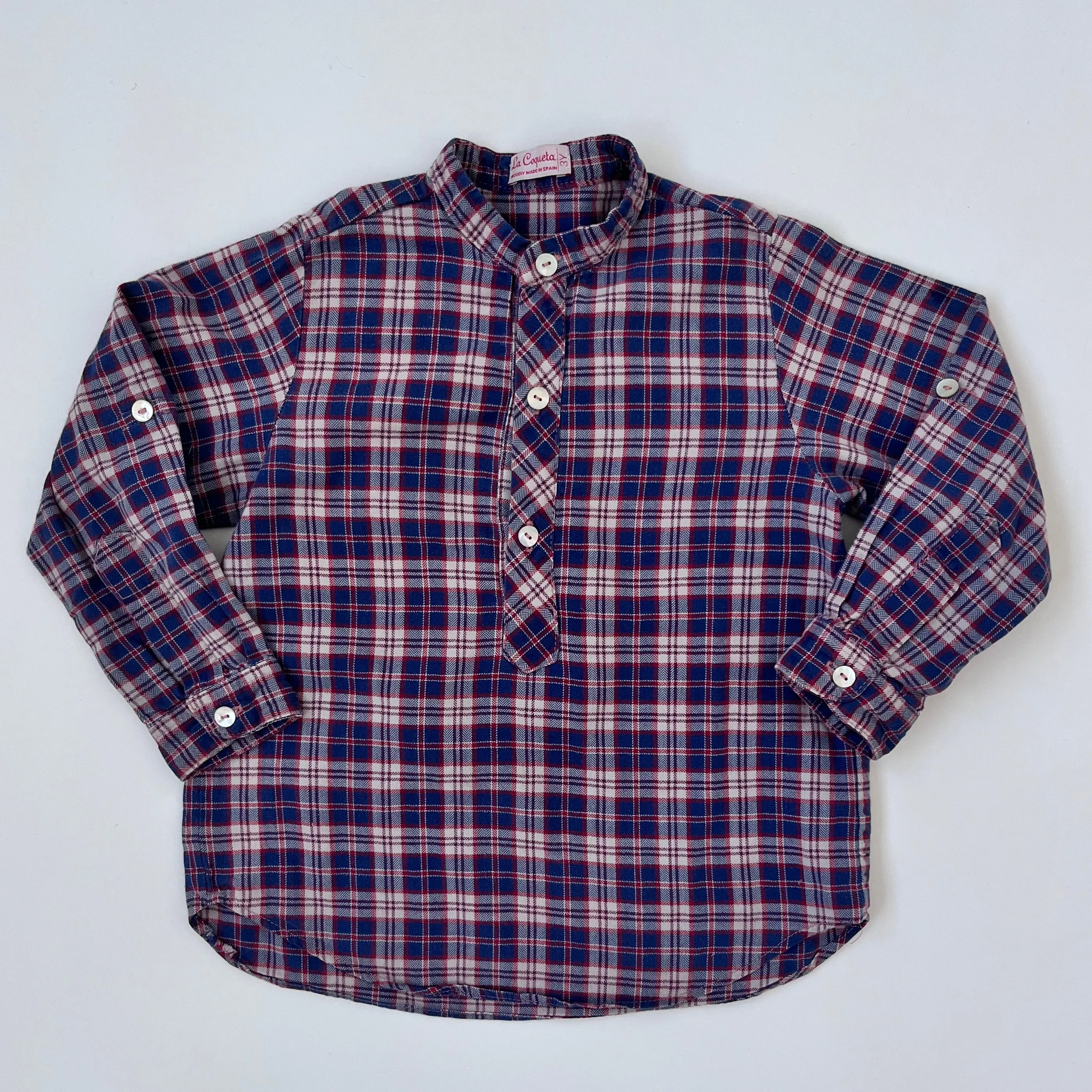 La Coqueta Brushed Cotton Check Shirt: 3 Years