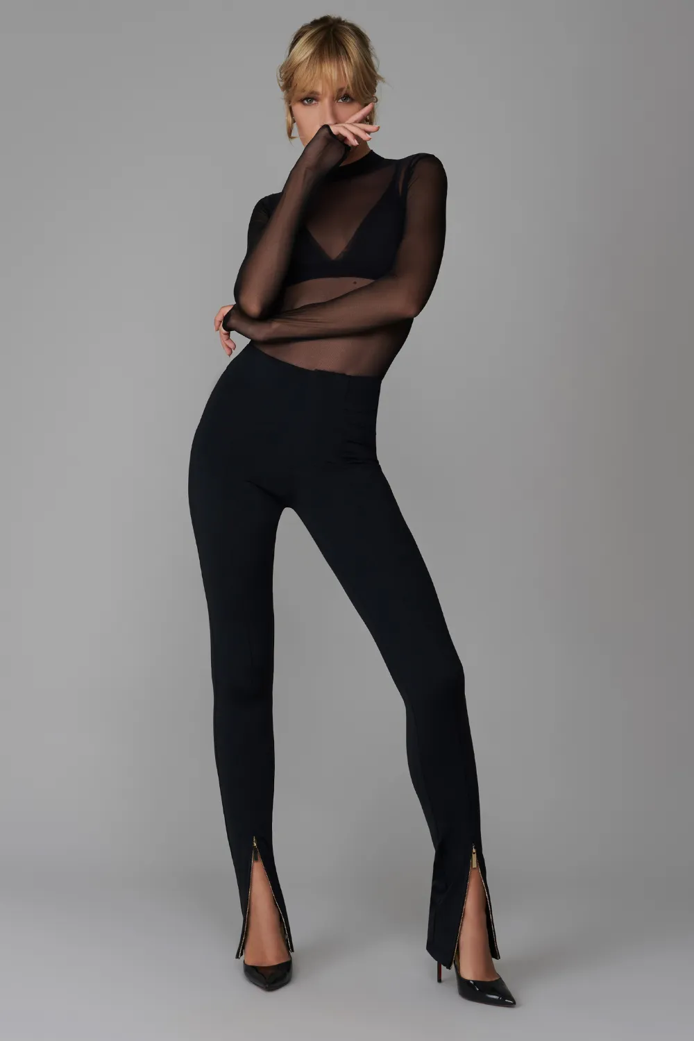 Le Vestiaire Stretch Jersey Trousers with Zips