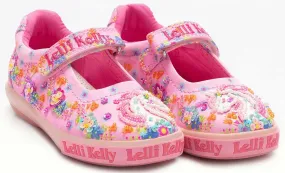 Lelli Kelly LK 2032 Flirence Unicorn Pink Canvas Dolly Shoes