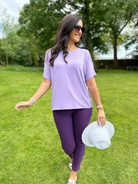 Lilac Essential Cold Shoulder Top Phoebe