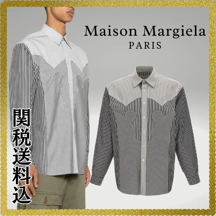 Maison Margiela  |Long Sleeves Cotton Logo Designers Shirts