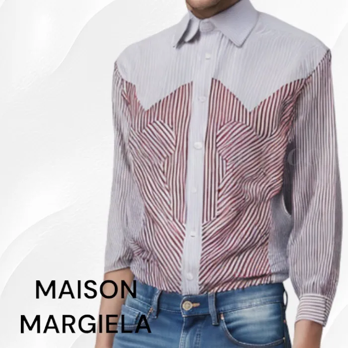 Maison Margiela  |Stripes Long Sleeves Cotton Designers Shirts