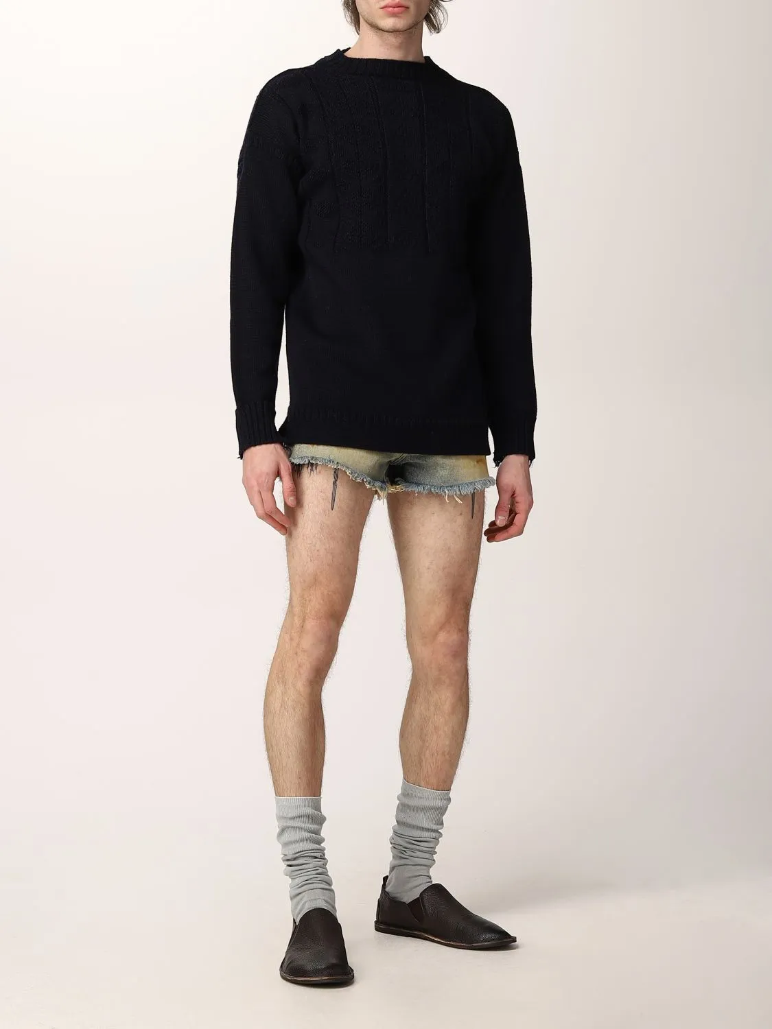 Maison Margiela  |Wool Long Sleeves Plain Designers Sweaters