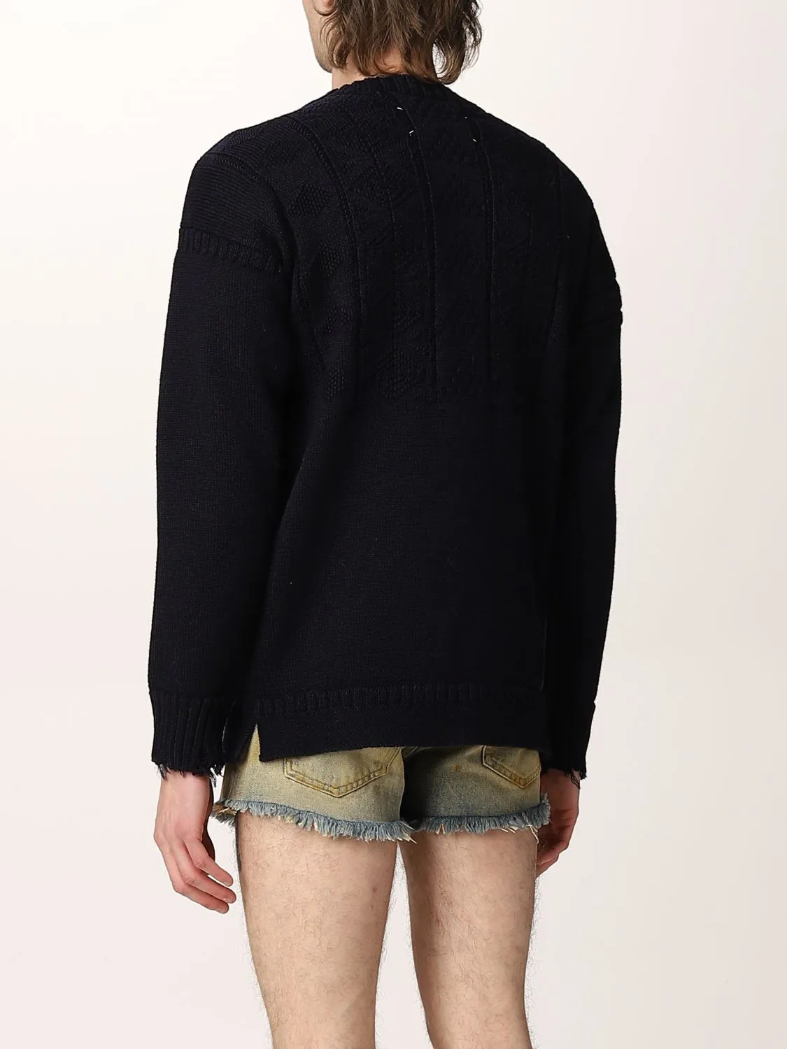 Maison Margiela  |Wool Long Sleeves Plain Designers Sweaters