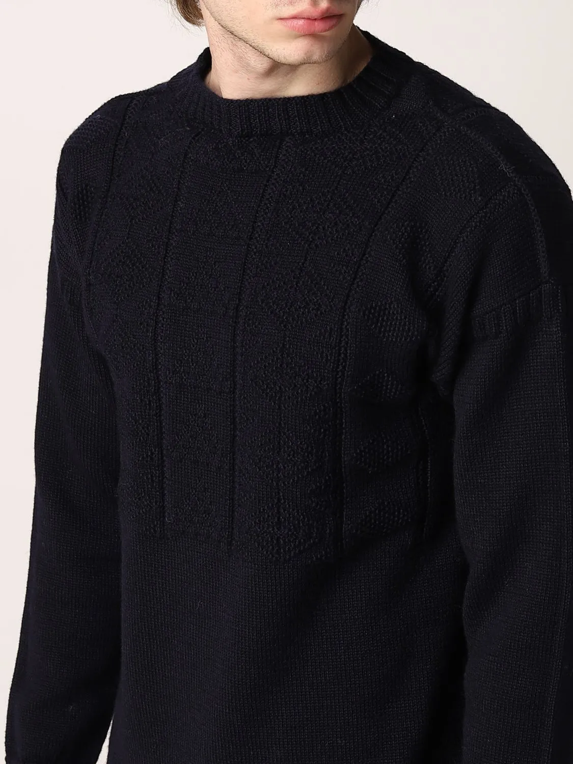 Maison Margiela  |Wool Long Sleeves Plain Designers Sweaters