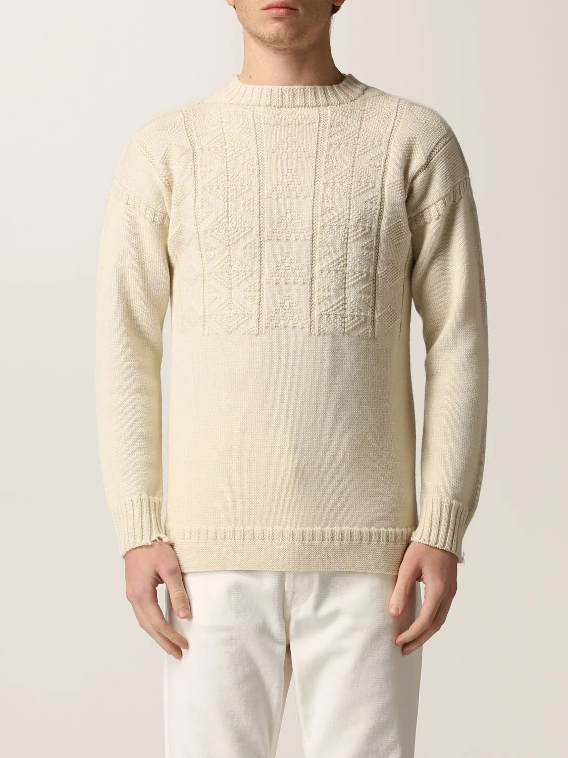 Maison Margiela  |Wool Long Sleeves Plain Designers Sweaters