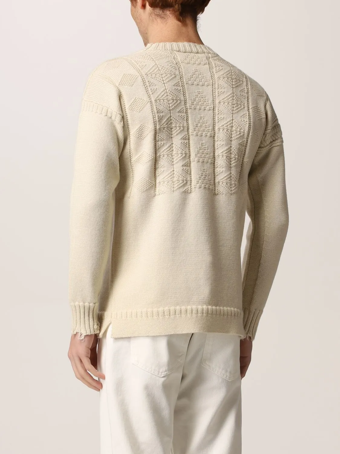 Maison Margiela  |Wool Long Sleeves Plain Designers Sweaters