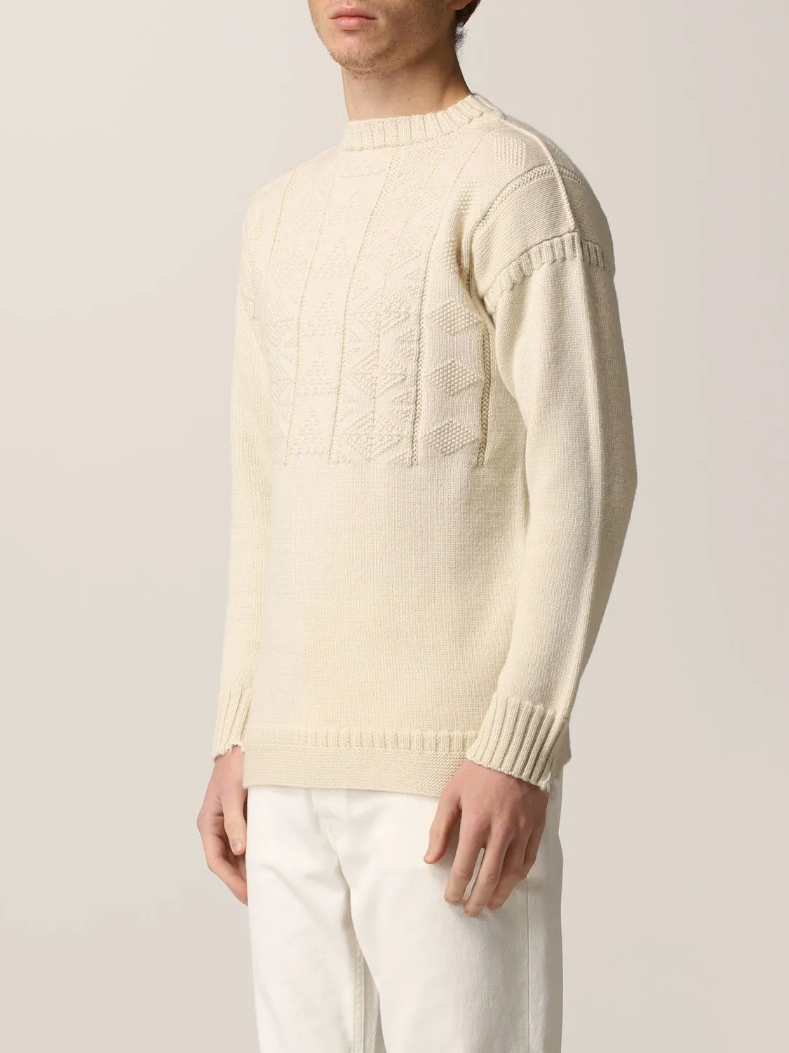 Maison Margiela  |Wool Long Sleeves Plain Designers Sweaters