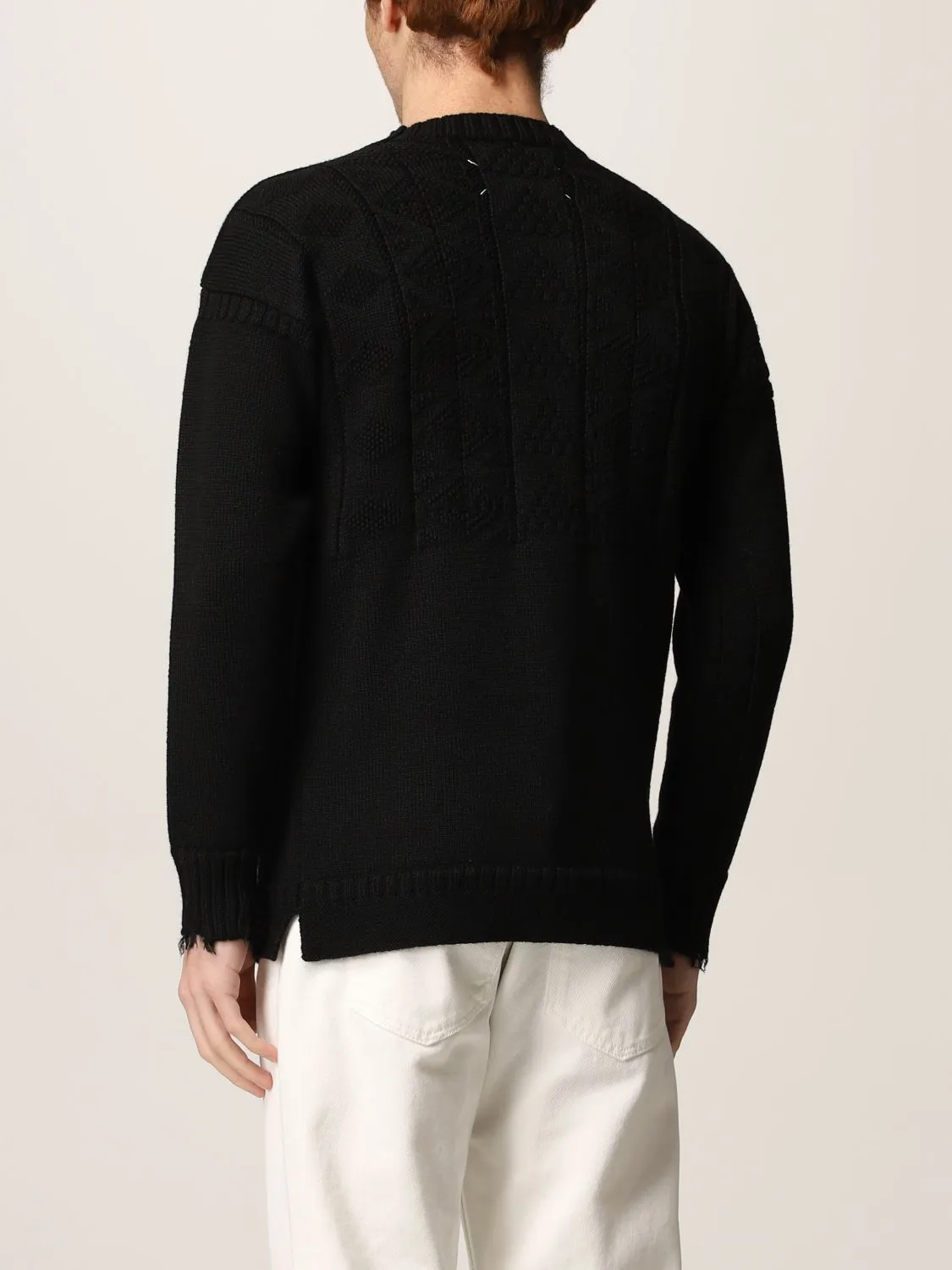 Maison Margiela  |Wool Long Sleeves Plain Designers Sweaters