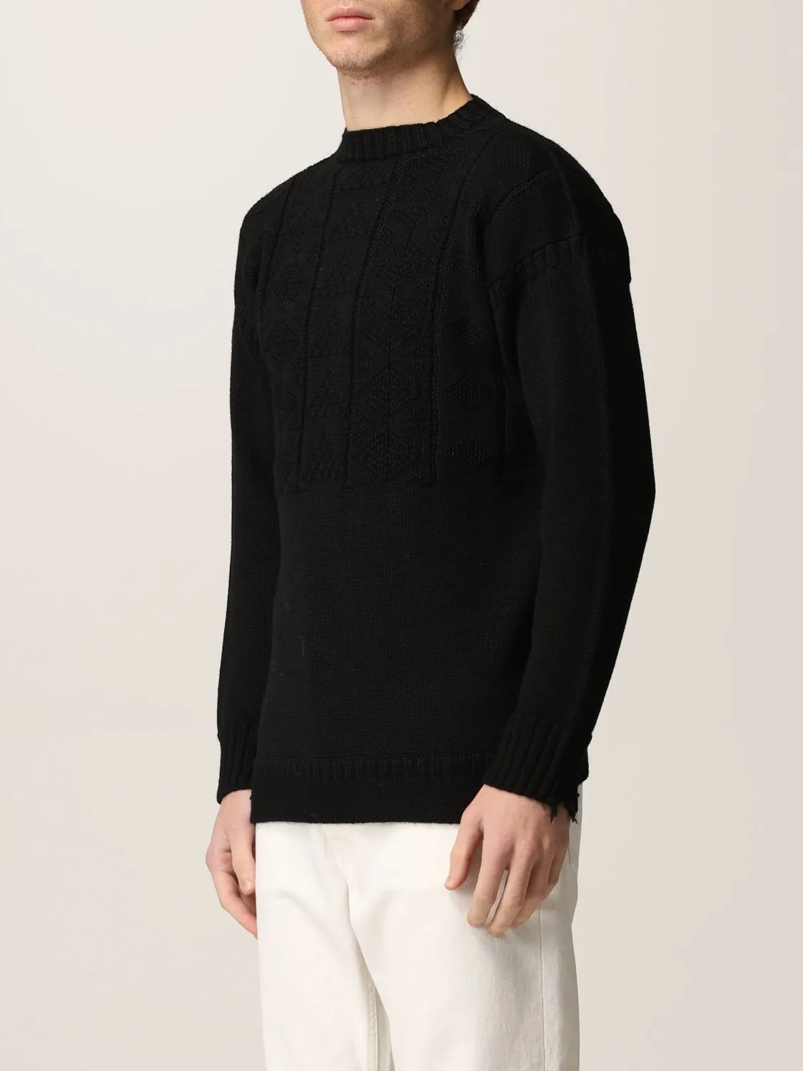 Maison Margiela  |Wool Long Sleeves Plain Designers Sweaters