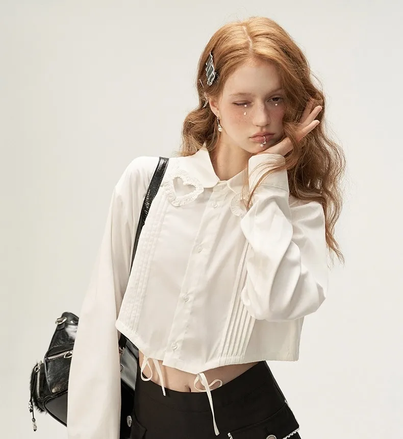 MAMC  |Long Sleeves Cotton Oversized Shirts & Blouses