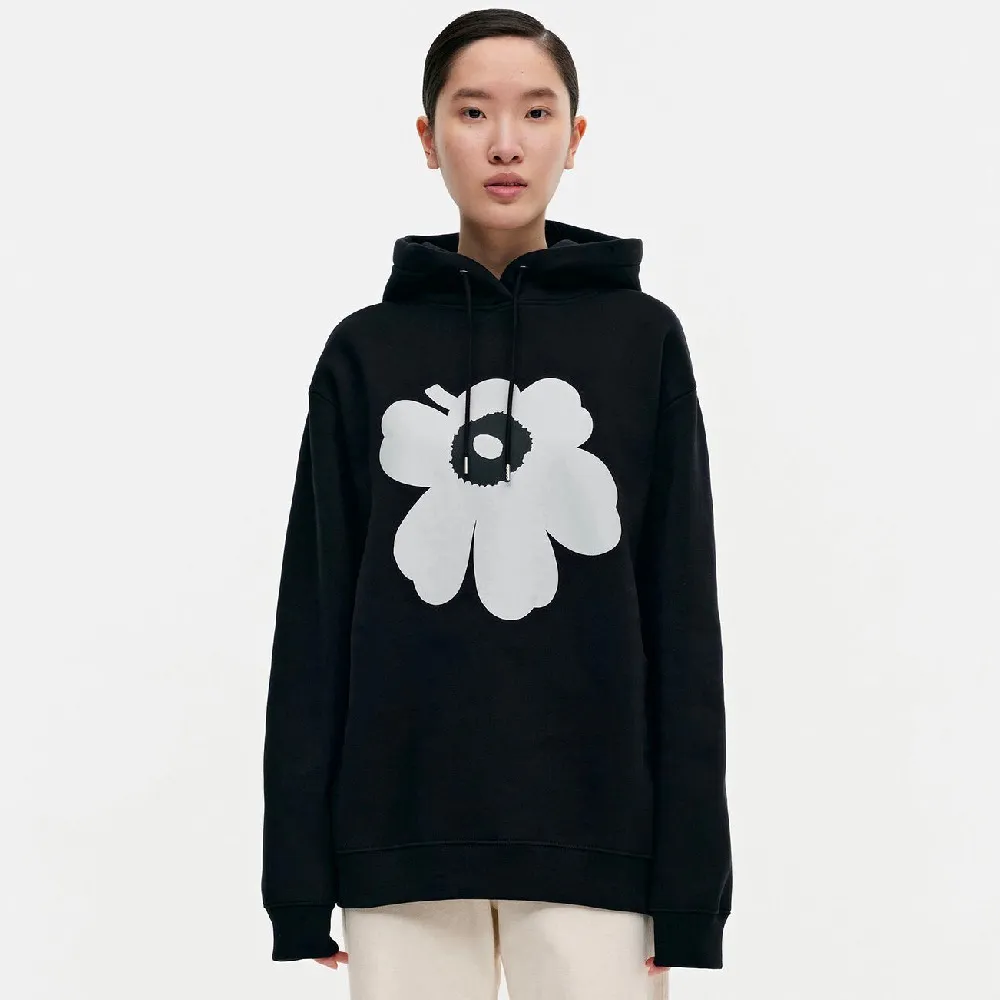 marimekko  |Flower Patterns Unisex Rib Street Style Long Sleeves Plain