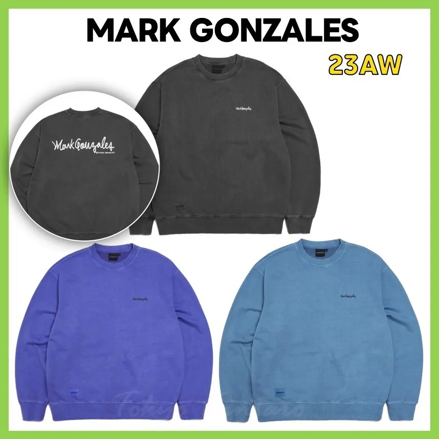 Mark Gonzales  |Unisex Street Style Long Sleeves Logo Sweatshirts