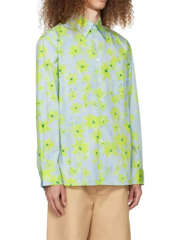 MARNI  |Flower Patterns Long Sleeves Designers Shirts