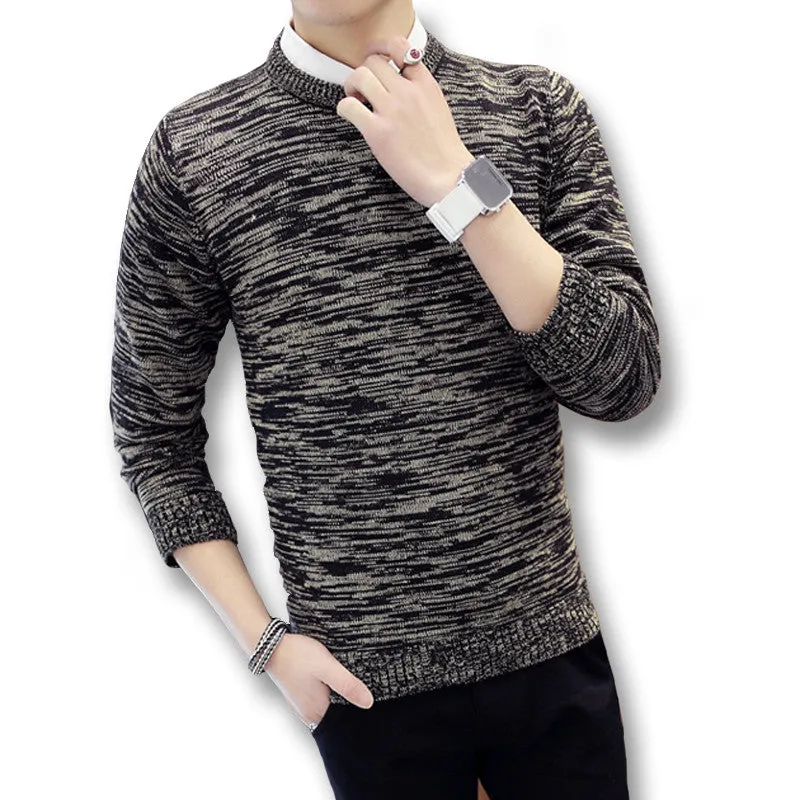 Men Sweaters and Pullovers Turtleneck Knitted Sweaters Men's Casual Slim Fit Long Sleeved Sweaters SM6