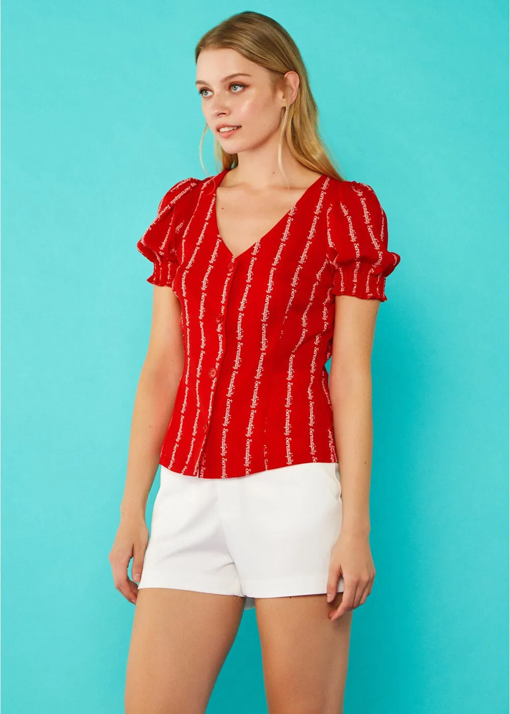 Minueto Rachel Serendipity 60's Blouse Red