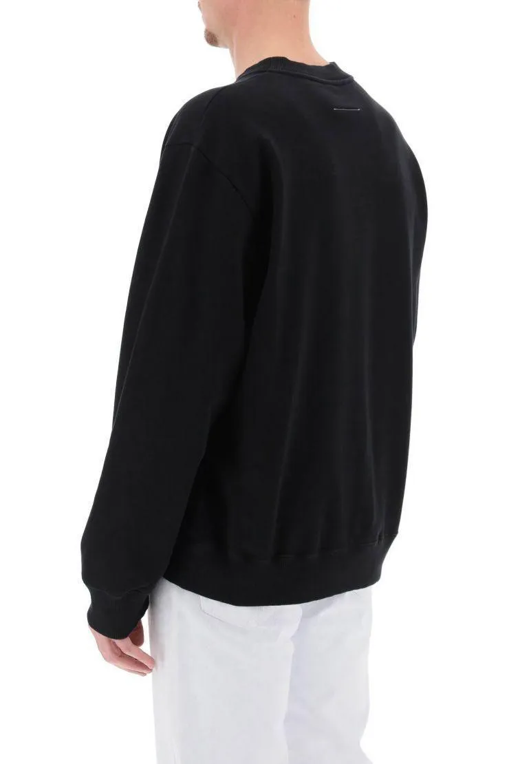 MM6 Maison Margiela  |Crew Neck Pullovers Street Style Long Sleeves Plain Cotton