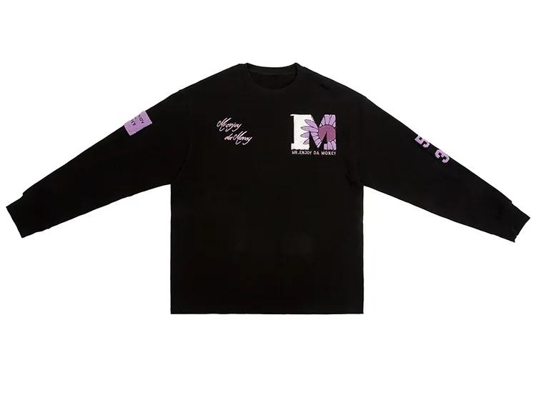 MR. ENJOY DA MONEY  |Pullovers Flower Patterns Unisex Street Style Long Sleeves