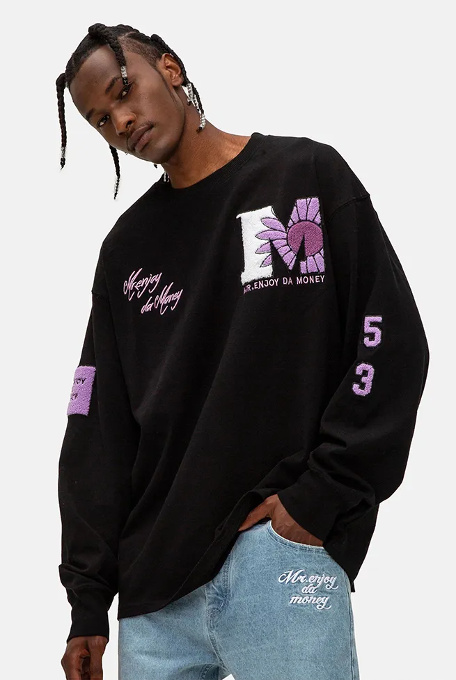 MR. ENJOY DA MONEY  |Pullovers Flower Patterns Unisex Street Style Long Sleeves